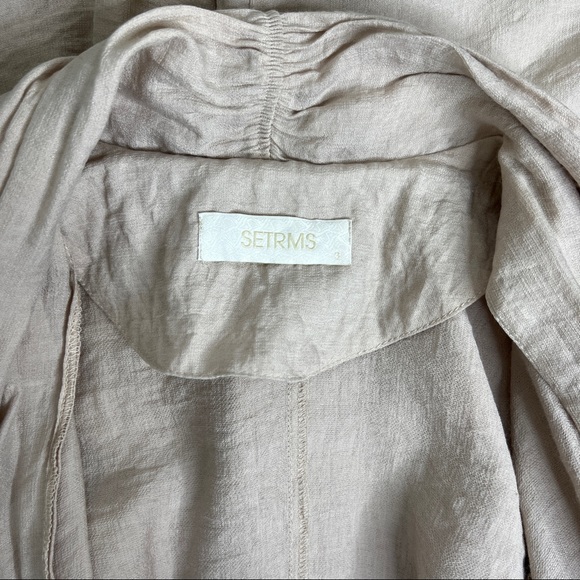 Duster Cream Oatmeal Small Medium Lightweight Spring Trend Long Layering - Picture 3 of 7